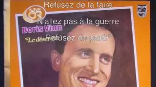 Le déserteur - Boris VIAN - paroles (français, castellano, english)
