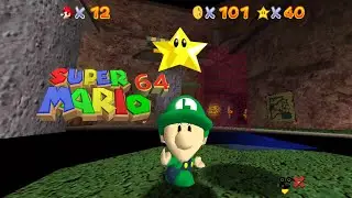 Super Baby Luigi 64 WideScreen HD Textures MollyMutt's Hazy Maze Cave Complete (Gameplay Android)