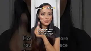 Round vs Oval Face Shape Contour Placement #contour #makeup #makeuphacks #contouring