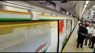MD, BMRCL Shri Anjum Parwez today Flagged Namma Metro Train Vinyl Wrapped with AKAM Logo & Branding