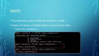 DML DELETE Command, SQL Basics Tutorial 11