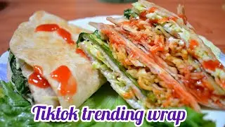 Tiktok  trending tortilla wrap 2 ways  recipe /  how to make tortillas /cook food finest