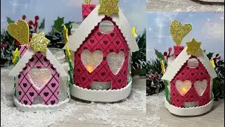 Tutorial casetta luminosa con riciclo barattolo di vetro