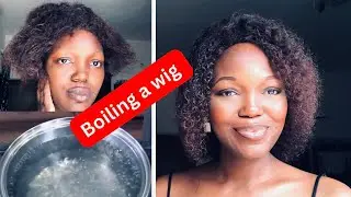 HOW TO BOIL A WIG| BRING OLD WIG BACK TO LIFE #wigs #syntheticwig #revamp