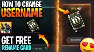 HOW TO CHANGE YOUR USERNAME IN PUBG NEW STATE | GET FREE RENAME CARD IN PUBG NEW STATE 🔥