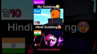 obito changing voice female into male🤣💀#funnydubbing #hindidubbed #naruto #animefunnydubbing