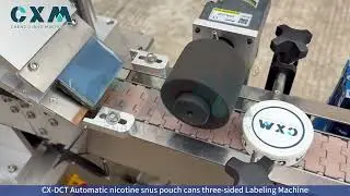 CX DCT Automatic nicotine snus pouch cans three sided Labeling Machine