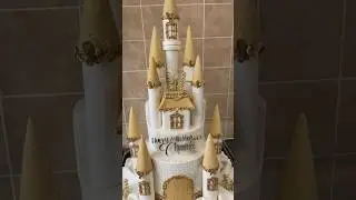 Is it too late to say Happy new year?!🥳#castlecake #weddingcake #whiteandgoldcake #cakesmanchester