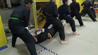 Man and women commando training!Modern Martial Art Wushu Training Center.