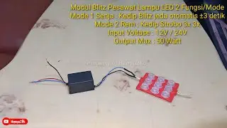 MODUL BLITZ PESAWAT 2 FUNGSI/MODE LAMPU SPOILER LED KEDIP GENIT DAN STROBO ISUZU PANTHER GT