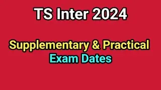 TS Inter Supplementary Exam Timetable #sampathinformation