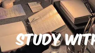 1-Hour Study with Me / Pomodoro & Sunny Cat with Light Piano