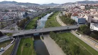 sant adria de besos desde el aire