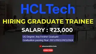 Exciting HCLTech Graduate Trainee Role | Freshers Apply Now | Lucknow & Nagpur Locations
