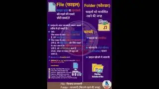 File & Folder क्या हैं? | अंतर क्या हैं ? #computereducation