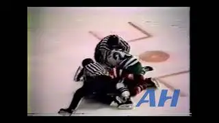 WHL Mar. 3, 1988 Robert Dumas,SEA v Scott Farrell,SPO x2 Clips Seattle Thunderbirds Spokane Chiefs