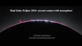 Total Solar Eclipse 2024: second contact with mesosphere