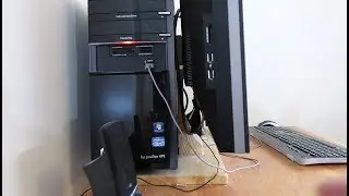 Simple very flat stand for LCD monitor and PC