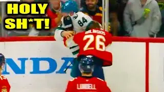 Pavol Regenda Uvis Balinskis Fight Scrap | San Jose Sharks vs Florida Panthers 2026 Highlights