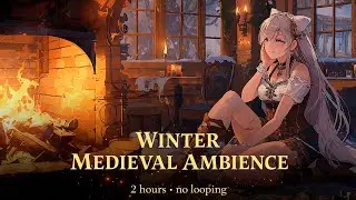 Last Ember Smile🔥 | Snowy Inn Interior | Cozy Fantasy Music | Night&rsquo;s End🎵