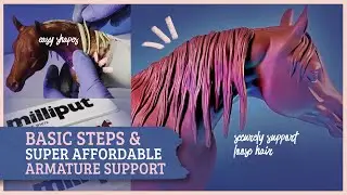 ✨Easily SCULPT MANE HAIR on a plastic model horse with epoxy putty & armatures