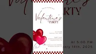 Valentines Party Video Invite #animatedinvites #animatedinvitation