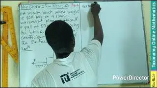 Statics Mechanics: Coefficient of Friction of a Body on a Horizontal plane Pulled by a Force | Ep 6