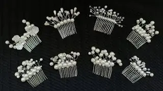 DIY Silver Bridal Hair Comb tutorial| Wedding Hair Accessories.