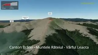 Canton Brătei - Muntele Răteiul - V&acirc;rful Leaota ∆ hiking trails ∆ 3d-trail.com/romania/