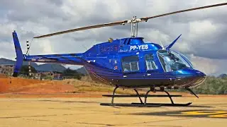 Bell 206B Jet Ranger III Acionamento e Decolagem quem Curtiu a Pintura?