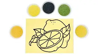 Fresh Lemon Drawing Sand Coloring &ndash; Easy & Satisfying Art