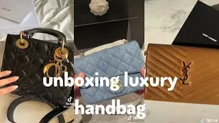 Unboxing luxury brand handbag 