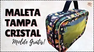 Maleta com tampa transparente e vivo | Tutorial de Costura passo a passo (Maleta Bianca)