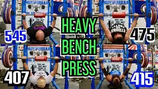 545x3, 475, 415 & 407 BENCH PRESS WORKOUT with Special Guest HOLLAND MILLSAPS!
