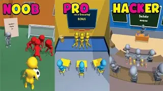 NOOB vs PRO vs HACKER in Classroom Battle!