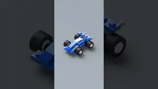 LEGO Bricks Mini Blue Racing Car