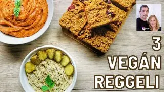 3 vegán, teljes értékű reggeli - sült zabkása, uborkás sajtkrém, vöröslencsekrém I veganblog.hu