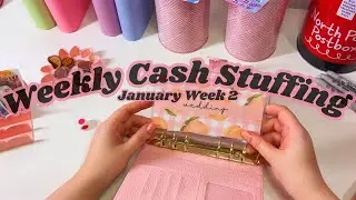 January Week 2 Cash Stuffing - Weekly Spending + Savings Challenges ❤️