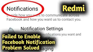 Fix Redmi Failed to Enable Facebook Notification Problem Solved
