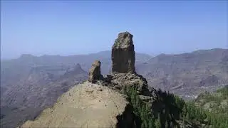 Drone Footage of Roque Nublo - Gran Canaria's Giant Volcanic Rock