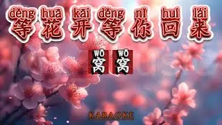 (KARAOKE) Deng Hua Kai Deng Ni Hui Lai 等花开等你回来 - Wo Wo 窝窝