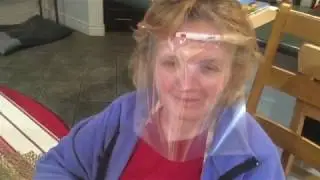 Швидка противірусна маска-захист, не потребуюча шиття. Quick protective face shield, hand made.
