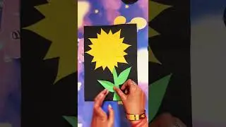 Sunflower 🌻Easy Paper Craft #shorts #shortsvideo #shortsfeed #ytshorts