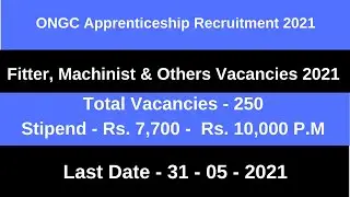 ONGC Apprenticeship Recruitment 2021| ONGC Apprentice Vacancy 2021 | ONGC Recruitment 2021