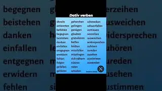Dativ Verb#Learn German#Deutsch learner#German  learning#Daily German learner#Improve deutsch