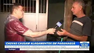 Heavy rains cause flooding in Paranagu&aacute;.