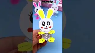 Cute Bouncy Bunny Craft #shorts #origami #diy