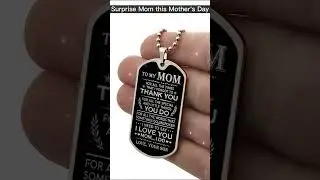 Mom For All The Times, Dog Tag Necklace, Mother's Day Gift Idea