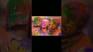 Holi poses  with friends#short