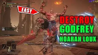 How to defeat GODFREY and HOARAH LOUX in less than 2 minutes | No Cheese #EldenRing
